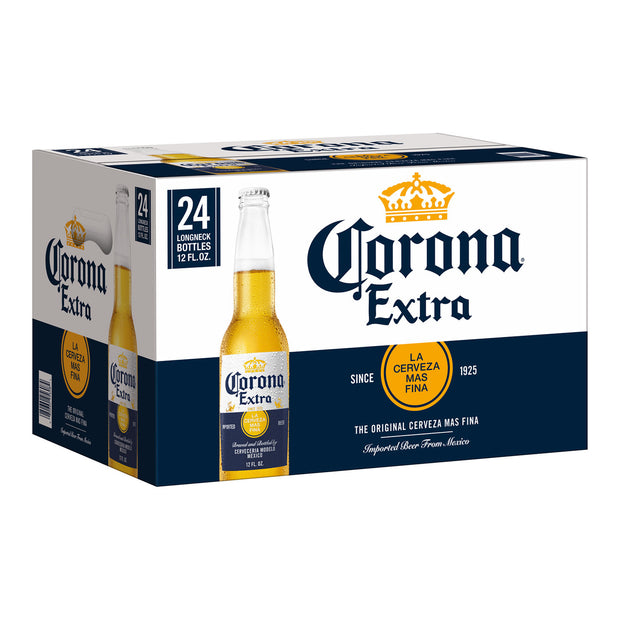 Corona Extra Lager Beer 12-Oz Bottle 24-Pack