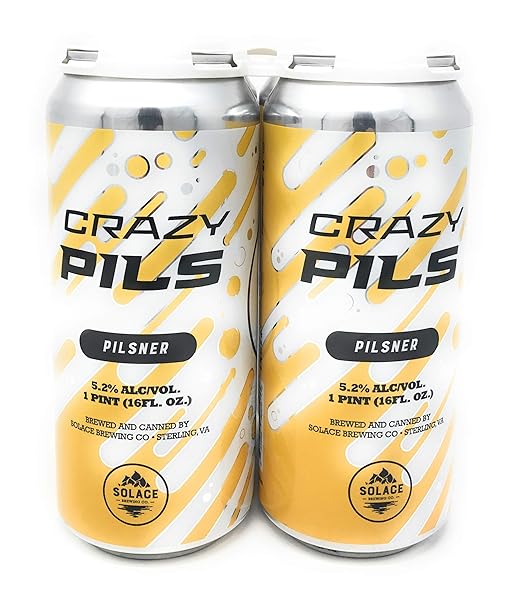 SOLACE BREWING CO Crazy Pilsner 4pk Latas, 16 FZ