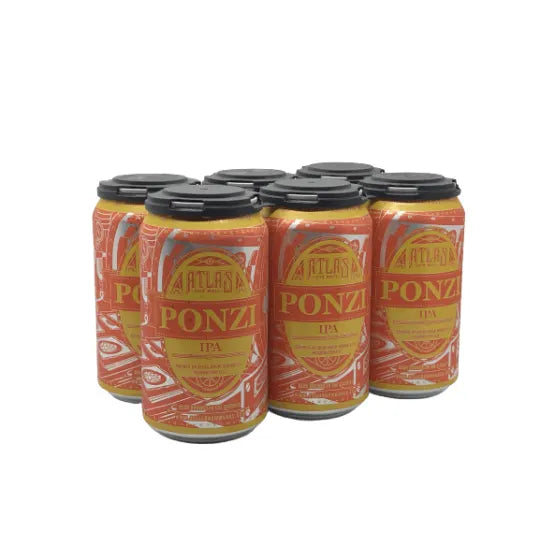 Atlas Brew Works Ponzi India Pale Ale Beer 12-Oz Can 6-Pack