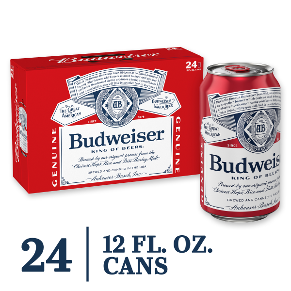 Budweiser Bud Lager Beer Can 24-Pack
