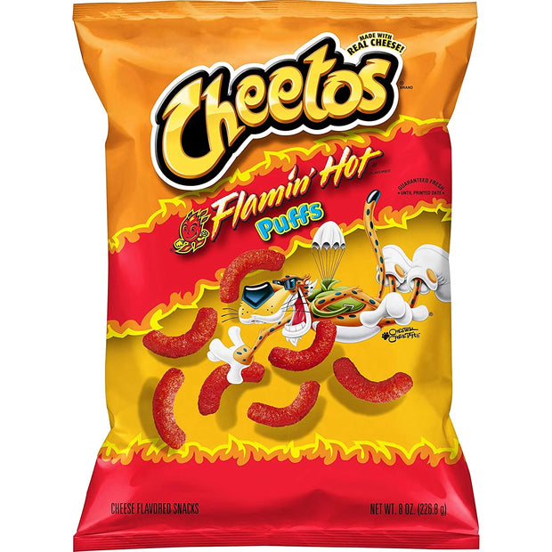 Cheetos, Puffs, Flamin' Hot & Cheese Flavored Snacks