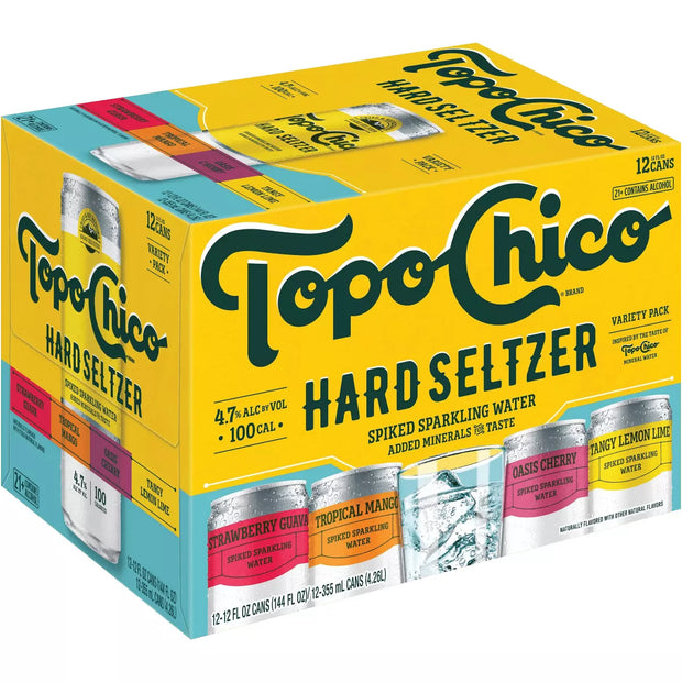 Topo Chico Hard Seltzer Variety Pack - 12pk/12 fl oz Slim Cans