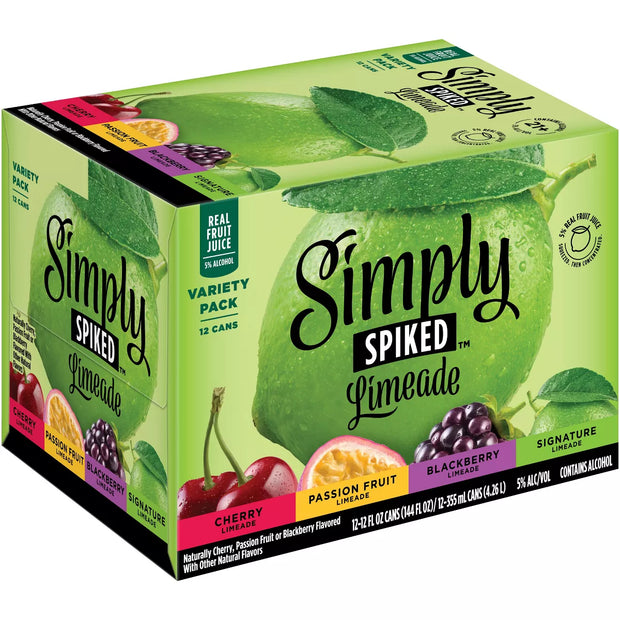 Simply Spiked Limeade Variety Pack Green Pack  - 12pk/12 fl oz Cans