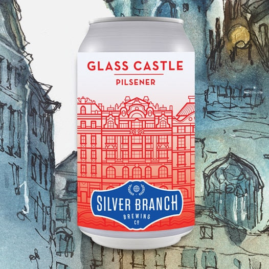 Silver Branch Brewing Co. Glass Castle Czech Pilsner Beer Can